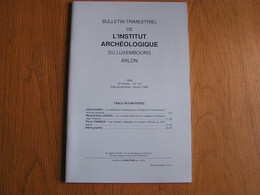 BULLETIN DE L'INSTITUT ARCHEOLOGIQUE DU LUXEMBOURG ARLON 1-2 1995 Régionalisme Résistance Collège Clairefontaine Etalle - Belgique