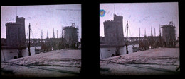 Lot 8 Plaques Verre Photo Stéréo Positives Autochrome Voyage Poitou 1929 - La Rochelle Montmorillon Angles Sur Anglin GF - Poitou-Charentes