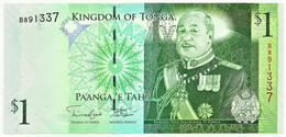 Tonga - 1 Pa'anga - ND ( 2008 ) - Pick 37 - Unc. - Prefix B - King Tupou V - Tonga