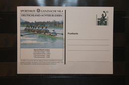 Deutschland, Sporthilfe Ganzsache Nr. 4: Deutschland - Achter Rudern, Ungebraucht - Private Postcards - Mint