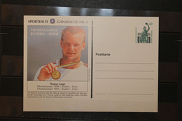 Deutschland, Sporthilfe Ganzsache Nr. 6: Thomas Lange Rudern-Einer, Ungebraucht - Private Postcards - Mint