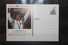 Deutschland, Sporthilfe Ganzsache Nr. 8: Dieter Baumann Leichtathletik, Ungebraucht - Cartes Postales Privées - Neuves