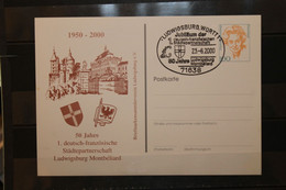 Deutschland, Ludwigsburg-Montbeliard Städtepartnerschaft, 2000 - Postales Privados - Usados