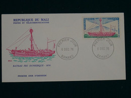 Mali 1976 Fishing Boat FDC VF - Mali (1959-...)