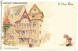 Le Vieux Paris - Rue Des Grandes Ecoles - Illustrateur A. ROBIDA - Chocolat GUERIN BOUTRON - Robida