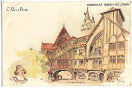 Le Vieux Paris - Rue Des Remparts - Illustrateur A. ROBIDA - Chocolat GUERIN BOUTRON - Robida