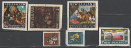 NUOVA ZELANDA - NEW ZEALAND - Lotto - Accumulo - Vrac - 6 Francobolli (Christmas) -  Usati - Used On Fragment - Verzamelingen & Reeksen