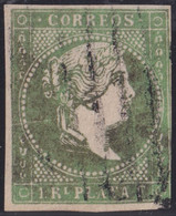 1857-347 CUBA 1857 ISABEL II ANTILLAS 1r POSTAL FORGERY USED. - Prefilatelia