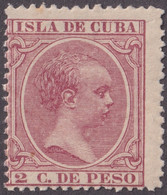 1894-110 CUBA 1894 2c ALFONSO XII PINK ROSA MNH. - Prephilately