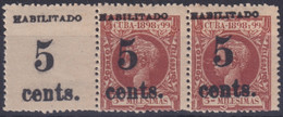 1899-494 CUBA 1899 5c S. 3c US OCCUPATION 2th ISSUE FINE NUMBER PHILATELIC FORGERY. - Unused Stamps