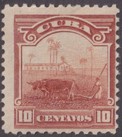 1905-155 CUBA REPUBLICA 1905 10c MH CAMPO ARADO. - Nuevos