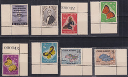 1958-421 CUBA REPUBLICA 1958 PERFECT MNH BUTTERFLIES FISH FELIPE POEY MARIPOSAS. - Ungebraucht