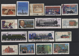 Canada (14) 1983 - 1987. 16 Different Stamps. Used & Unused. - Collections
