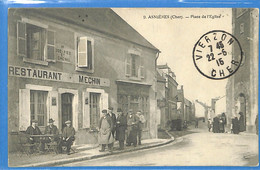 18 - Cher - Asnieres - Place De L'Eglise (Restaurant) (N4361) - Other & Unclassified