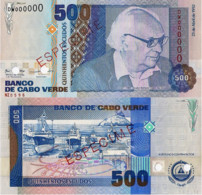 CAPE VERDE 500 "SPECIMEN" ESCUDOS FROM 1992, P64as, UNC - Fictifs & Spécimens