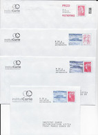 INSTITUT CURIE  -  Lot De 4 Enveloppes Différentes - Prêts-à-poster:  Autres (1995-...)