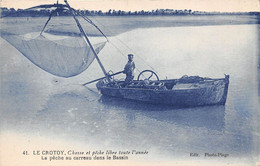 80-LE-CROTOY- CHASSE ET PÊCHE LIBRE TOUTE L'ANNEE , LE PÊCHE AU CARREAU DANS LE BASSIN - Le Crotoy