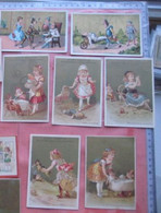 C1880 à 1900 - 15 Chromos Harlequin Pierrot Arlequin Arlekin Harlekijn Pierrot  Poupées  Lithos, Plupart Publcitaires - Sonstige & Ohne Zuordnung