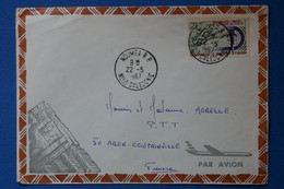 Q4 NOUVELLE CALEDONIE BELLE LETTRE 1967 NOUMEA POUR COUTAINVILLE FRANCE  + AFFRANCHISSEMENT PLAISANT - Cartas & Documentos
