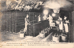 51-AY- MAISON BESSERAT DE BELLEFON, E ET V BESSERAT Seurs, 1er CRU DE LA CHAMPAGNE , ENTRILLAGE DES BOUTEILLES ... - Ay En Champagne