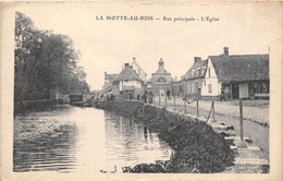 59-LA-MOTTE-AU-BOIS- RUE PRINCIPALE L'EGLISE - Sonstige & Ohne Zuordnung