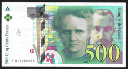 France 500 FF "Curie" : Billet De 1994 - Voir Description - Bel Aspect (3) - 500 F 1994-2000 ''Pierre En Marie Curie''