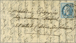 Càd PARIS / R. DE CLERY 8 OCT. 70 / N° 29 Sur Lettre Pour Etretat, Au Verso Càd D'arrivée 18 OCT. 70. LE GODEFROY CAVAIG - War 1870