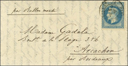 Lettre Avec Texte Datée De Paris Le 1 Novembre 1870 Pour Arcachon, Au Recto Càd PARIS A BORDEAUX 2° 4 NOV. 70, Au Verso  - War 1870