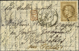Etoile 5 / N° 30 Càd PARIS / R. DE BONDY 3 NOV. 70 Sur Lettre Pour Bruxelles. Au Verso, Divers Càd De Passage Et D'arriv - War 1870