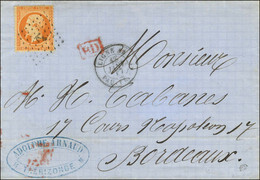 Ancre / N° 23 Càd LIGNE AB / PAQ. FR. N° 1 13 JANV. 67 Sur Lettre De Trébizonde Pour Bordeaux. 1 Des Seules Pièces Connu - Maritime Post