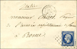 Rouleau De Points / N° 14 Belles Marges Càd PARIS (60) 25 MARS 56 Sur Lettre Adressée Au Tarif De Militaire à Rome. Au V - Bolli Militari (ante 1900)