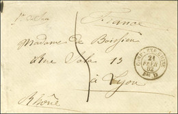 Càd CORPS EXP. CHINE / Bau D 21 FEVR. 62 (localisé à Singapour) Taxe 5 Sur Lettre Pour Lyon. - SUP. - RRR. - Bolli Militari (ante 1900)