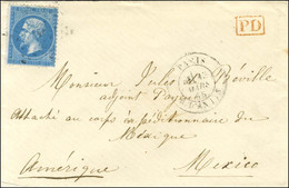 Etoile 8 / N° 22 Càd PARIS / R. D'ANTIN Sur Lettre Adressée Au Corps Expéditionnaire Du Mexique à Mexico. 1865. - TB / S - Bolli Militari (ante 1900)