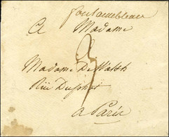 '' Fontainebleau '' Sur Enveloppe Sans Texte Datée Du 5 Novembre 1809. Très Rare Marque Postale De La Maison Impériale.  - Lettere In Franchigia Civile