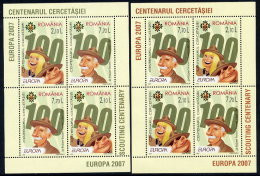 ROMANIA 2007 Europa: Scouting Blocks  MNH / **.  Michel Blocks 396 I-II - Neufs