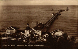 CPA AK Insel RÜGEN SELLIN Seebrücke Mi Ankunft Dampfer Odin GERMANY (670081) - Sellin