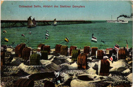 CPA AK Insel RÜGEN SELLIN Abfahrt Des Settiner Dampfers GERMANY (670151) - Sellin