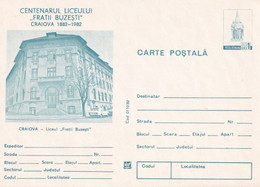 A3598 - The Centenary Of The Lyceum " Buzesti Brothers " Craiova, 1882-1982, Romania Unused Postal Stationery - Altri & Non Classificati