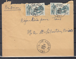 Brief Van Lome Annexe Togo Naar Paris (Frankrijk) - Lettres & Documents