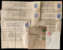 HYDERABAD STATE-16 Different Postal Stationary-Post Card-Envelopes-Registered Envelopes As Per Scan-Unused Only - Hyderabad