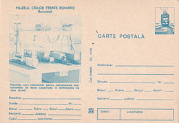 A3641 -Railways Museum, Bucharest,a Model Of Transtainer For Handling Containers, Romania Unused  Postal Stationery - Museums