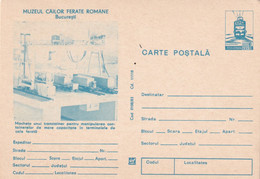 A3641 -Railways Museum, Bucharest,a Model Of Transtainer For Handling Containers, Romania Unused  Postal Stationery - Musei