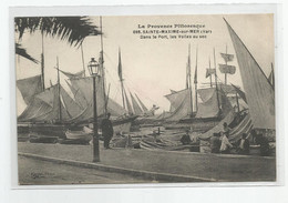 Var 83 Sainte Maxime Sur Mer Dans Le Port Les Voiles Bateaux Voiliers Au Sec 1916 Ed Photo Bacchi - Sainte-Maxime