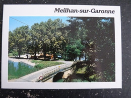 MEILHAN SUR GARONNE - LOT ET GARONNE - PONT SUR LE CANAL DU MIDI AU FOND LE CAMPING - Meilhan Sur Garonne