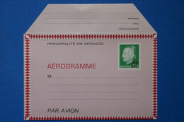 Q5 PRINCIPAUTE  DE MONACO BELLE LETTRE AEROGRAMME 1976 NON VOYAGé NEUF+ SURCHARGE - Covers & Documents