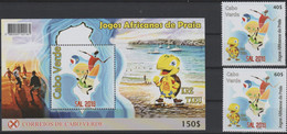 Cape Kap Cabo Verde 2019 Mi. 1052-3 Bl. 49 Jogos Africano Praia Sport Games Beach Volley Games SAL 2 Val. + S/S MNH - Volleybal