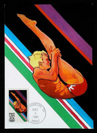 ► Diving - Plongeon -  LOS ANGELES 1984 Olympic Games  - Carte Maximum Card  (U.S.A. 20c) - Plongeon