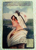 CPA CARTE MAXIMUM 78 Cachet Versailles CONGRES DE LA PAIX  28 6 1919 FEMME FRANCE MARIANNE AU BONNET COCARDE - ...-1929