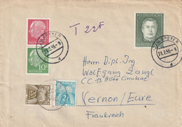 Allemagne Lettre Speyer Taxée En France 1955 - Cartas