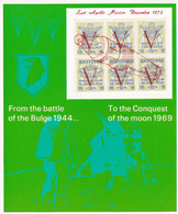 PR 160 V Victory Avec Le Surcharge Fusée Apollo From The Battle Of The Bulge 1944 .. To The Conquest Of The Moon 1969 - Privados & Locales [PR & LO]